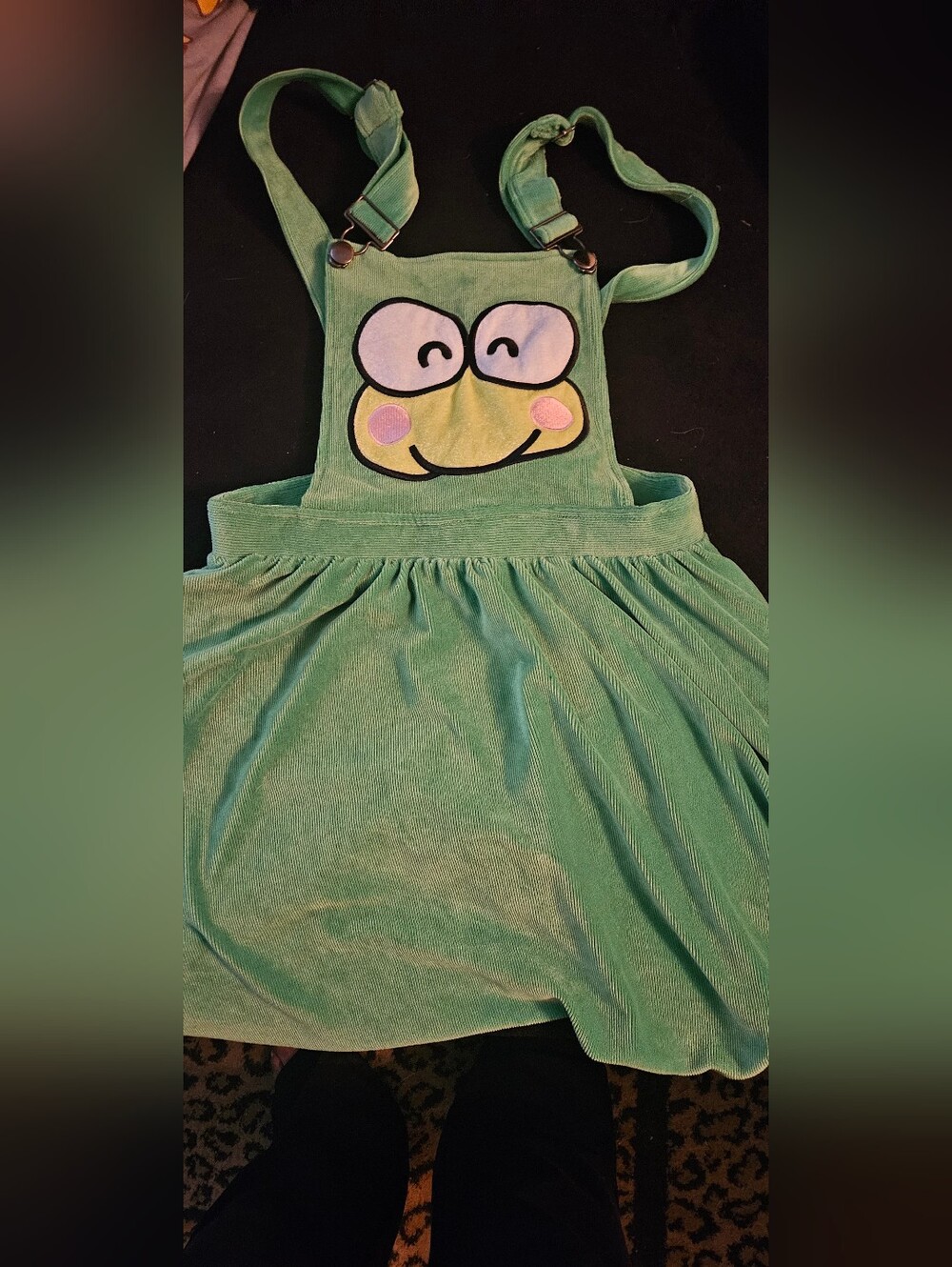 Sanrio Keroppi Green Pinafore Skirt Overalls cosplay Lolita Kawaii